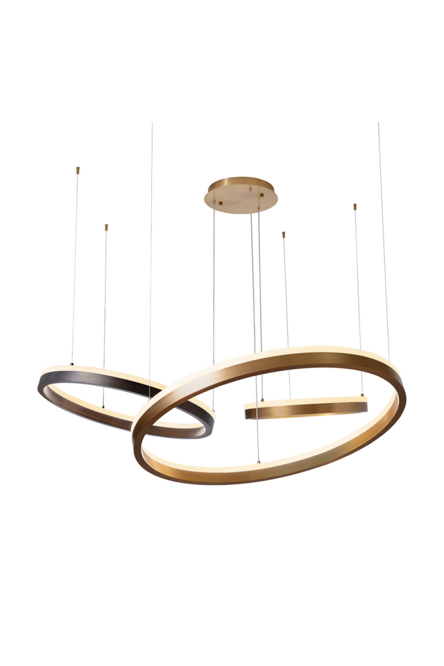 Modern European furniture - Gold 3 Ring Chandelier - www.oroa.com