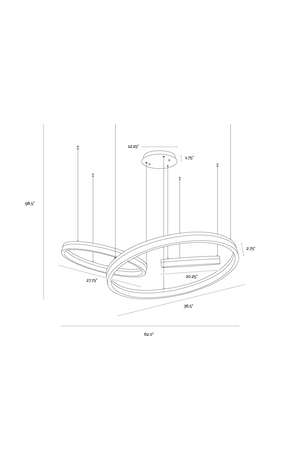   Modern European furniture - Gold 3 Ring Chandelier - www.oroa.com | Oroa.com