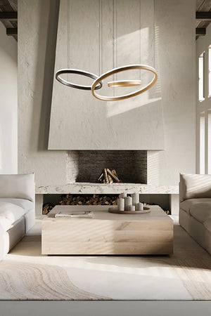   Modern European furniture - Gold 3 Ring Chandelier - www.oroa.com | Oroa.com