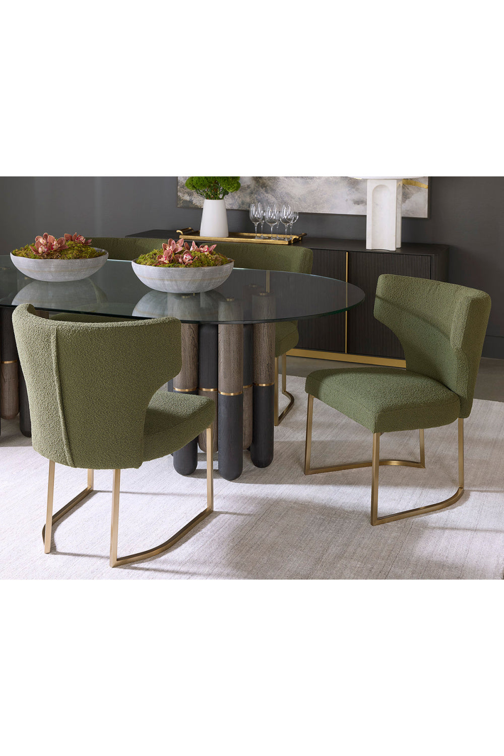   Modern European furniture - Green Wingback Dining Chair - www.oroa.com | Oroa.com