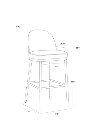   Modern European furniture - Taupe Modern Bar Stool - www.oroa.com | Oroa.com