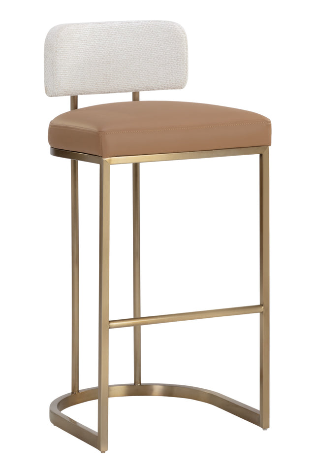 Modern European furniture - Two-Toned Low-Back Bar Stool - www.oroa.com