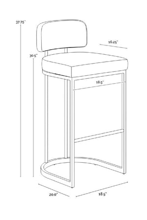 Modern European furniture - Two-Toned Low-Back Bar Stool - www.oroa.com