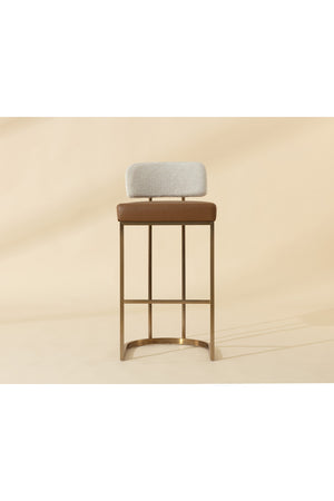 Modern European furniture - Two-Toned Low-Back Bar Stool - www.oroa.com
