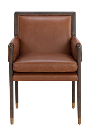   Modern European furniture - Buckle Flap Leather Dining Armchair - www.oroa.com | Oroa.com