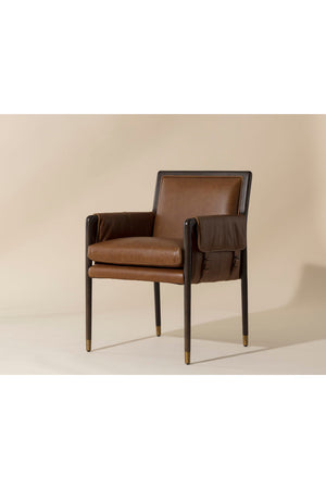   Modern European furniture - Buckle Flap Leather Dining Armchair - www.oroa.com | Oroa.com