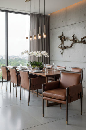   Modern European furniture - Buckle Flap Leather Dining Armchair - www.oroa.com | Oroa.com