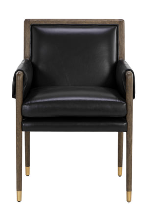   Modern European furniture - Buckle Flap Leather Dining Armchair - www.oroa.com | Oroa.com