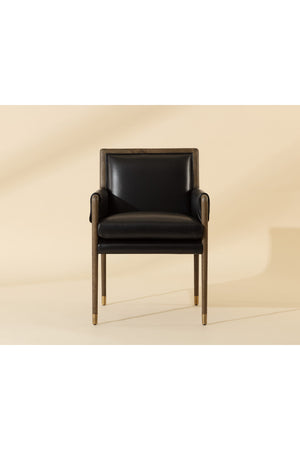   Modern European furniture - Buckle Flap Leather Dining Armchair - www.oroa.com | Oroa.com
