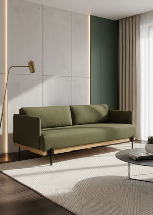   Modern European furniture - Oak Frame Boucle Sofa - www.oroa.com | Oroa.com