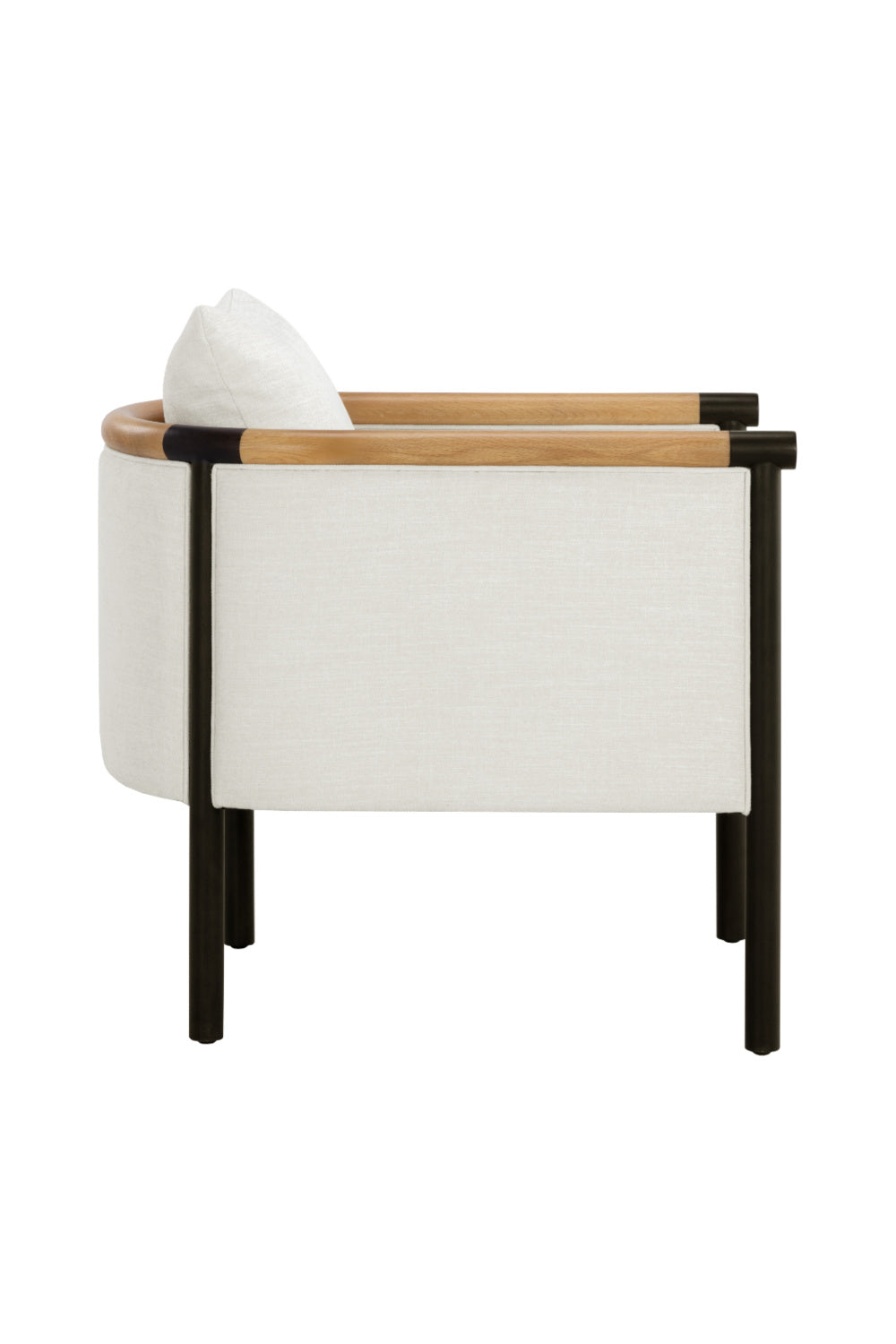 Modern European furniture - Curved Wood Frame Lounge Chair - www.oroa.com