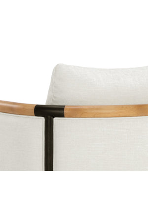 Modern European furniture - Curved Wood Frame Lounge Chair - www.oroa.com