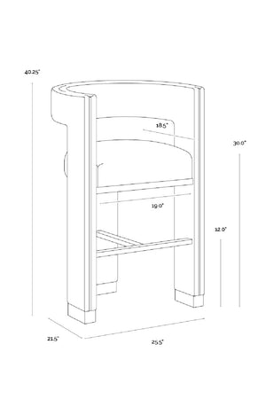 Modern European furniture - White 3-Legged Bar Stool - www.oroa.com