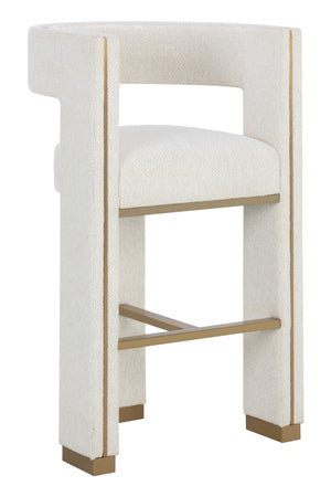 Modern European furniture - White 3-Legged Bar Stool - www.oroa.com