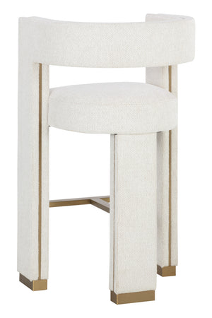 Modern European furniture - White 3-Legged Bar Stool - www.oroa.com