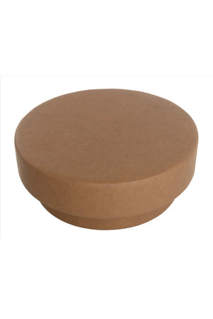 Round Leather Inspired Ottoman | Splendido Arlo | Oroa.com