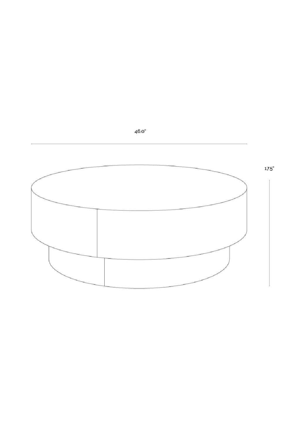 Round Leather Inspired Ottoman | Splendido Arlo | Oroa.com