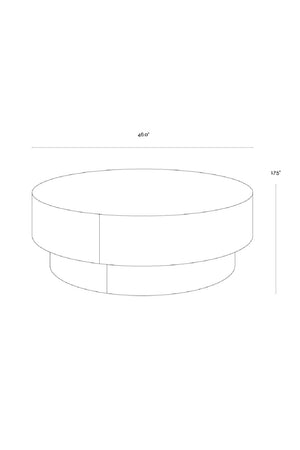 Round Leather Inspired Ottoman | Splendido Arlo | Oroa.com