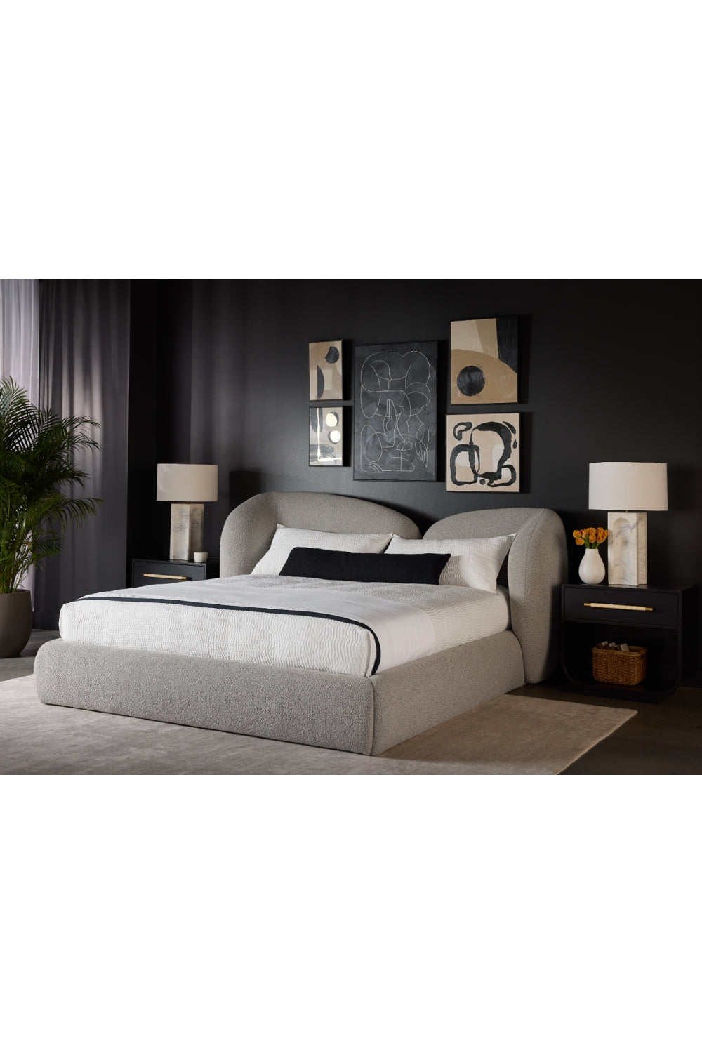 Modern European furniture - White Marble Arched Table Lamp - www.oroa.com