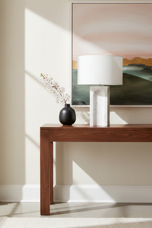 Modern European furniture - White Marble Arched Table Lamp - www.oroa.com