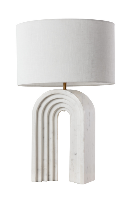Modern European furniture - Arched White Marble Table Lamp - www.oroa.com