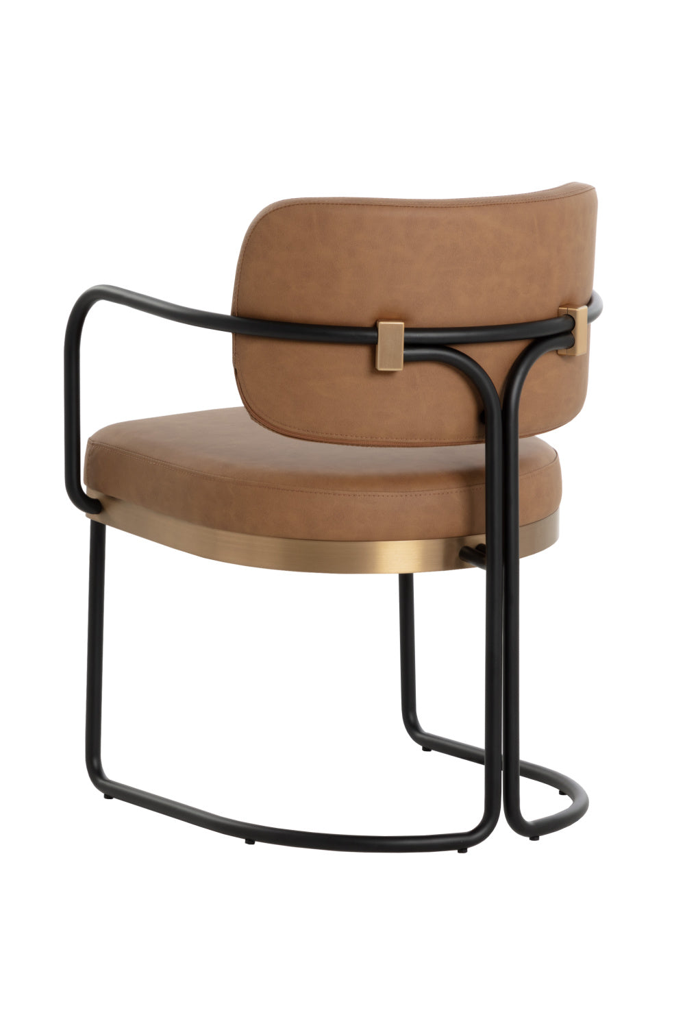 Modern European furniture - Cantilevered Leather Look Dining Chair - www.oroa.com
