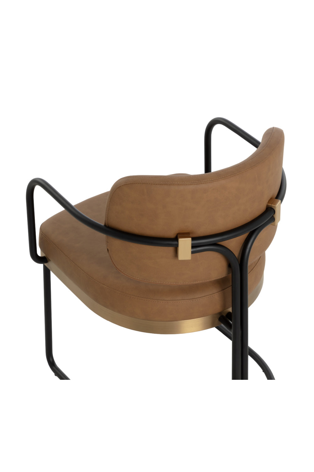 Modern European furniture - Cantilevered Leather Look Dining Chair - www.oroa.com