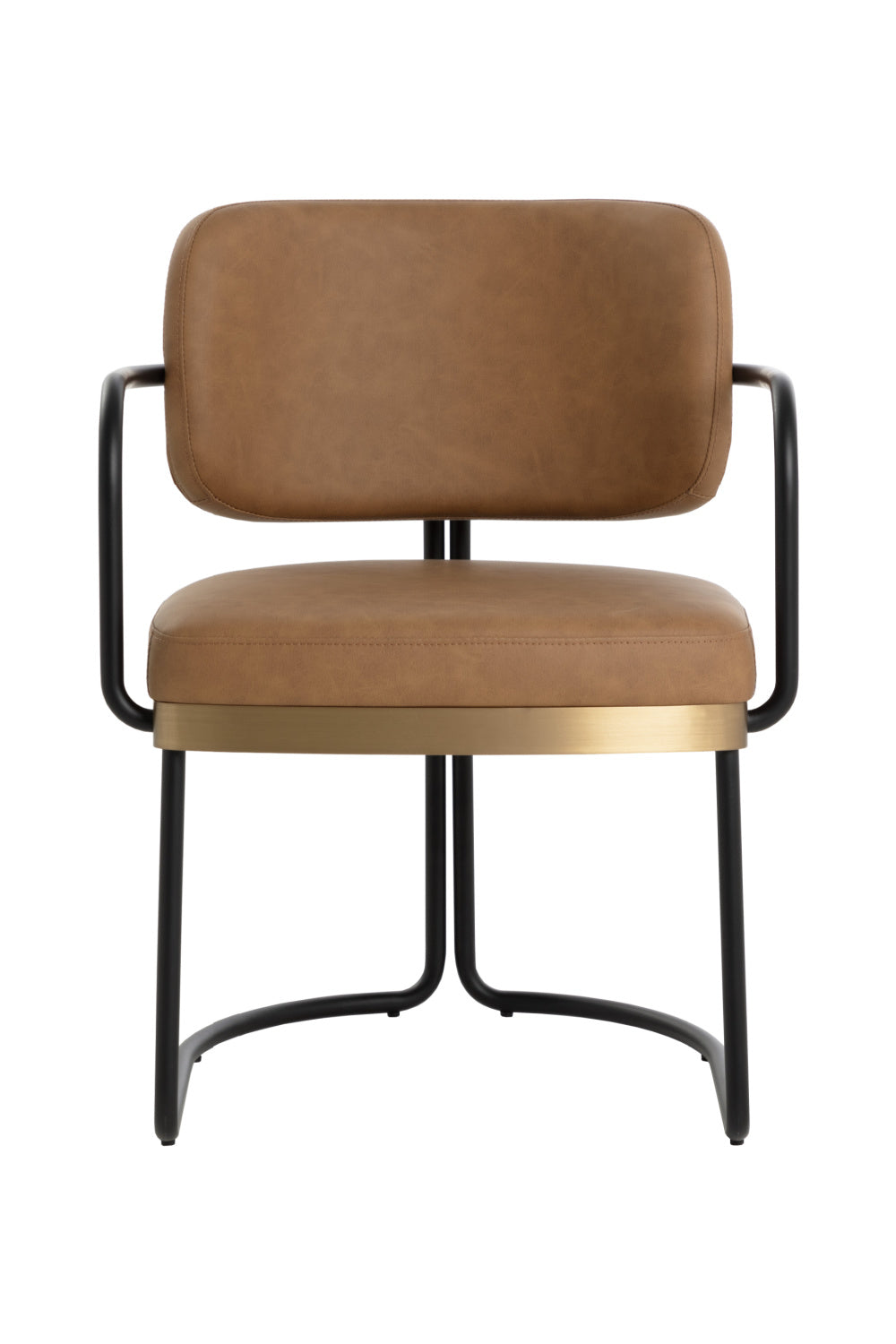 Modern European furniture - Cantilevered Leather Look Dining Chair - www.oroa.com
