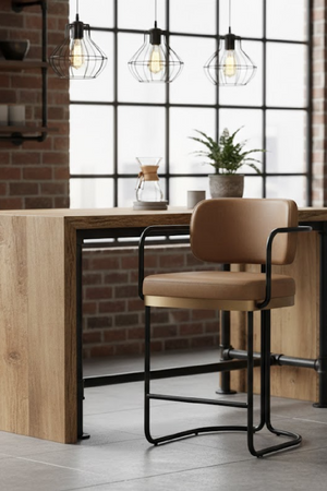 Modern European furniture - Modern Curved Seating Counter Stool - www.oroa.com