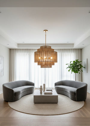   Modern European furniture - Tiered Jute Chandelier - www.oroa.com | Oroa.com