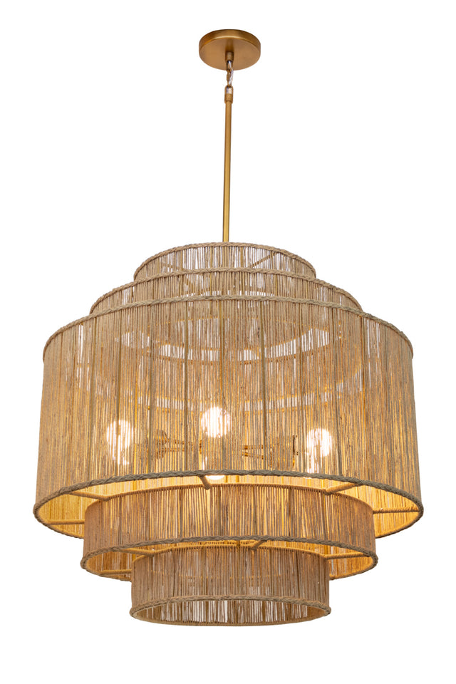 Modern European furniture - Tiered Jute Chandelier - www.oroa.com