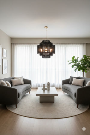   Modern European furniture - Tiered Jute Chandelier - www.oroa.com | Oroa.com