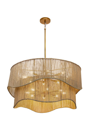 Modern European furniture - Tiered Wave Jute Chandelier - www.oroa.com
