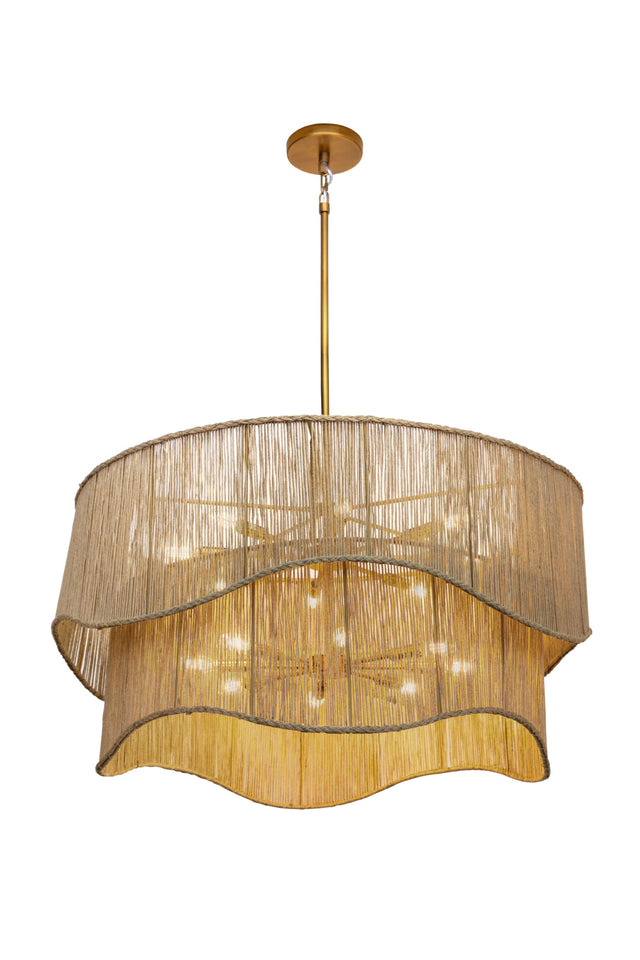 Modern European furniture - Tiered Wave Jute Chandelier - www.oroa.com