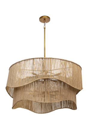 Modern European furniture - Tiered Wave Jute Chandelier - www.oroa.com