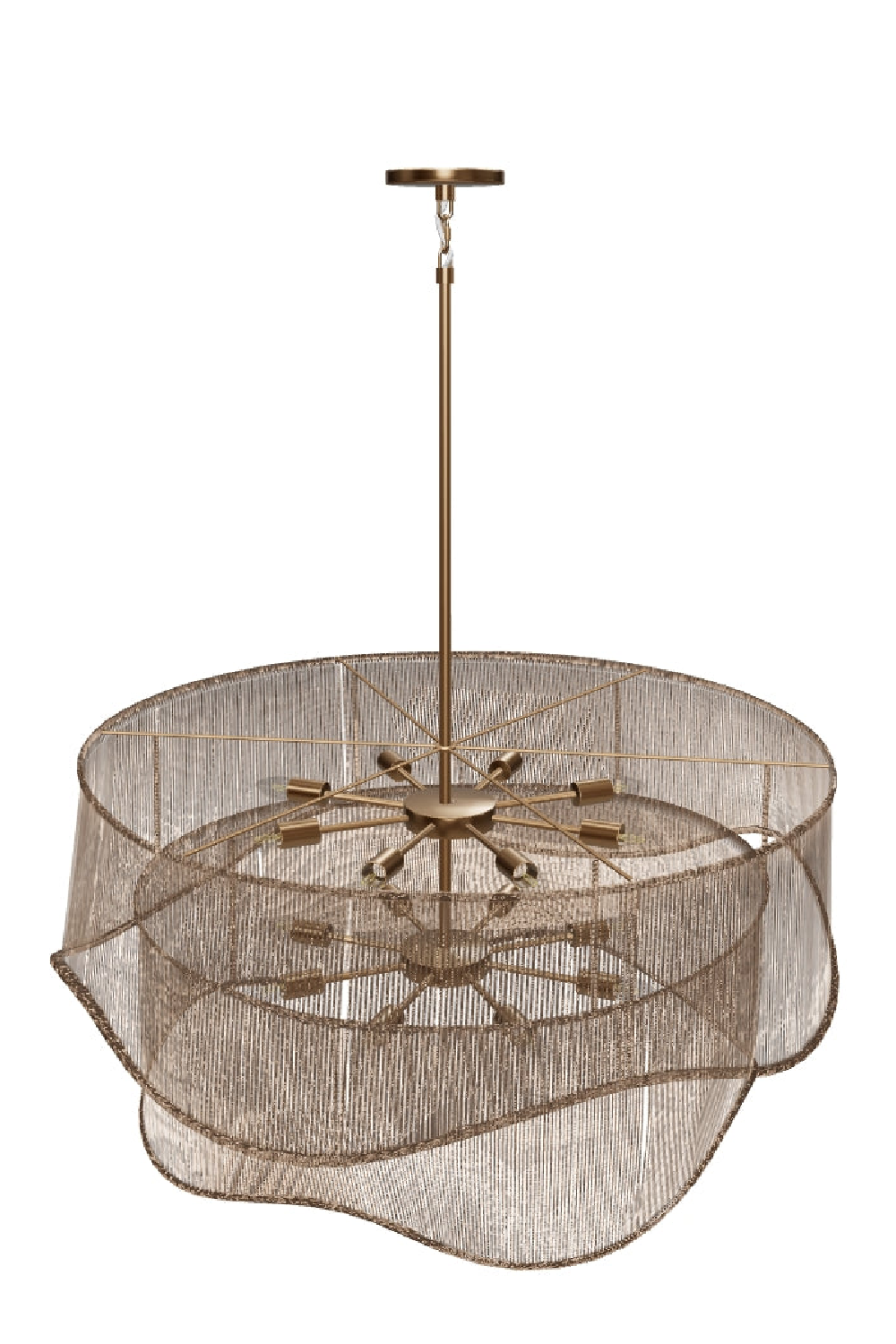 Modern European furniture - Tiered Wave Jute Chandelier - www.oroa.com