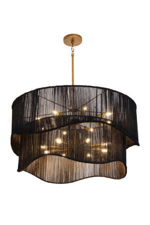 Modern European furniture - Tiered Wave Jute Chandelier - www.oroa.com