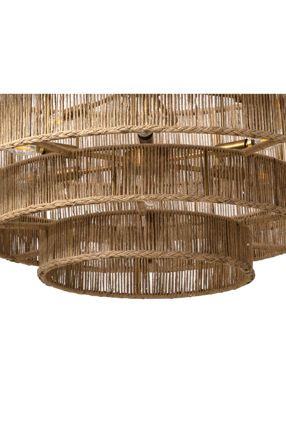 Modern European furniture - 4-Tier Rustic Jute Chandelier - www.oroa.com