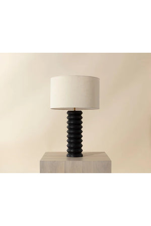   Modern European furniture - Black Wooden Base Table Lamp - www.oroa.com | Oroa.com