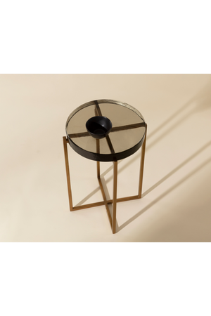   Modern European furniture - Smoked Glass Round End Table - www.oroa.com | Oroa.com