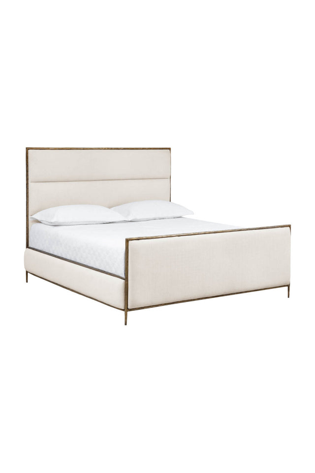 Hand-hammered Iron White King Bed | Splendido Yasmine | Oroa.com