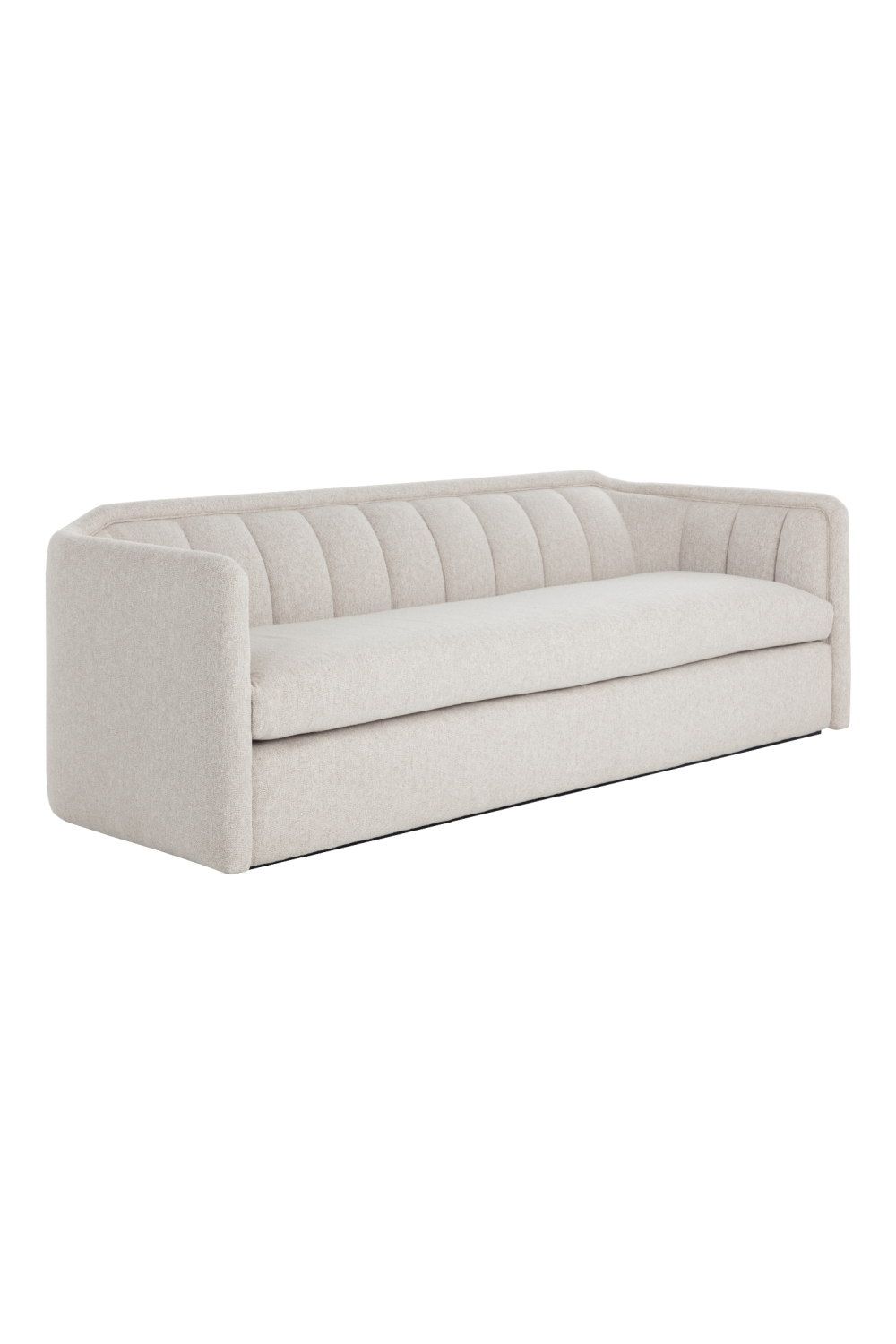 Modern European furniture - Vertical-Tufted Cream Sofa - www.oroa.com
