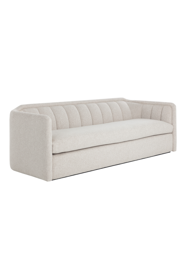 Modern European furniture - Vertical-Tufted Cream Sofa - www.oroa.com