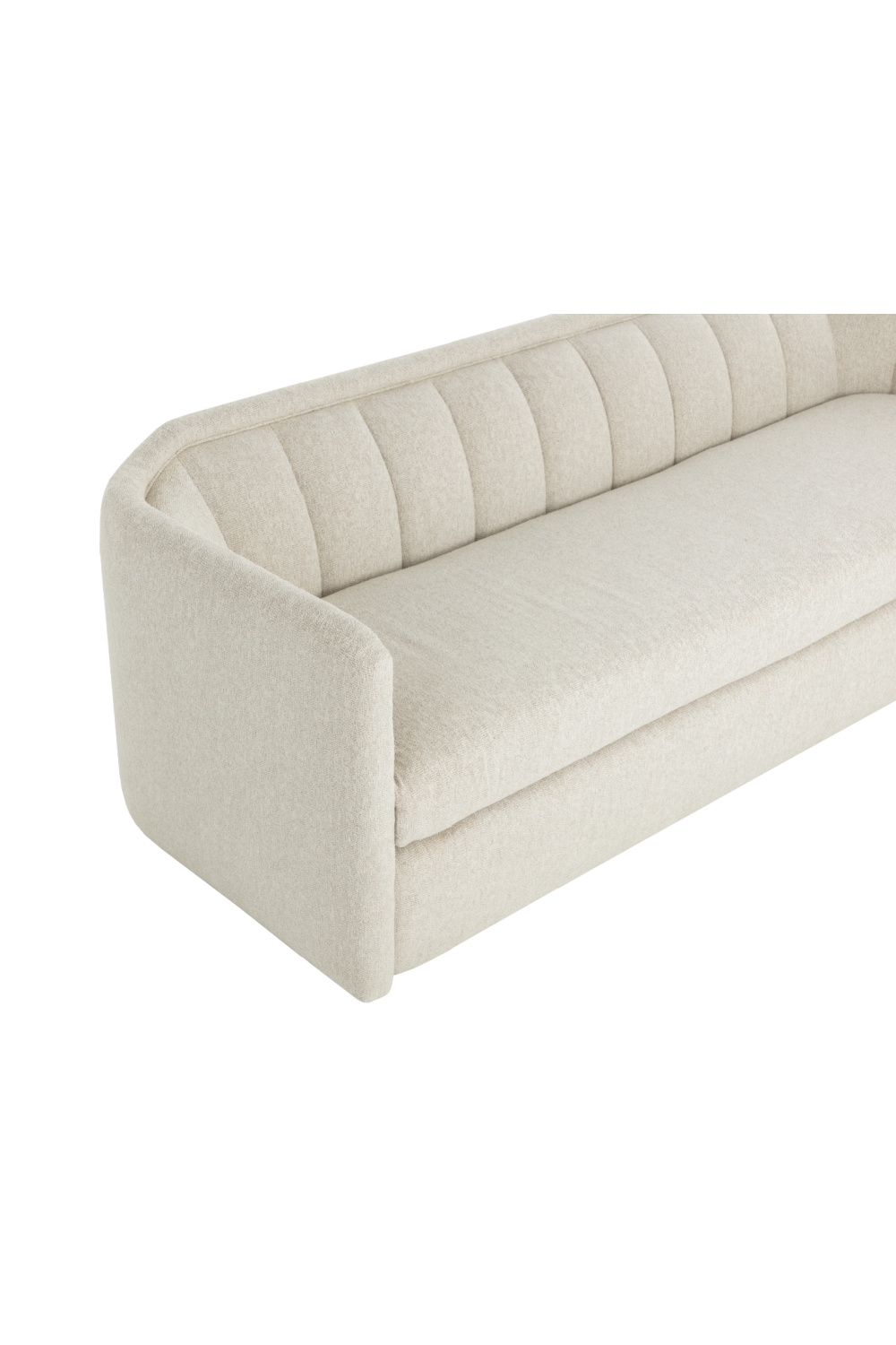 Modern European furniture - Vertical-Tufted Cream Sofa - www.oroa.com