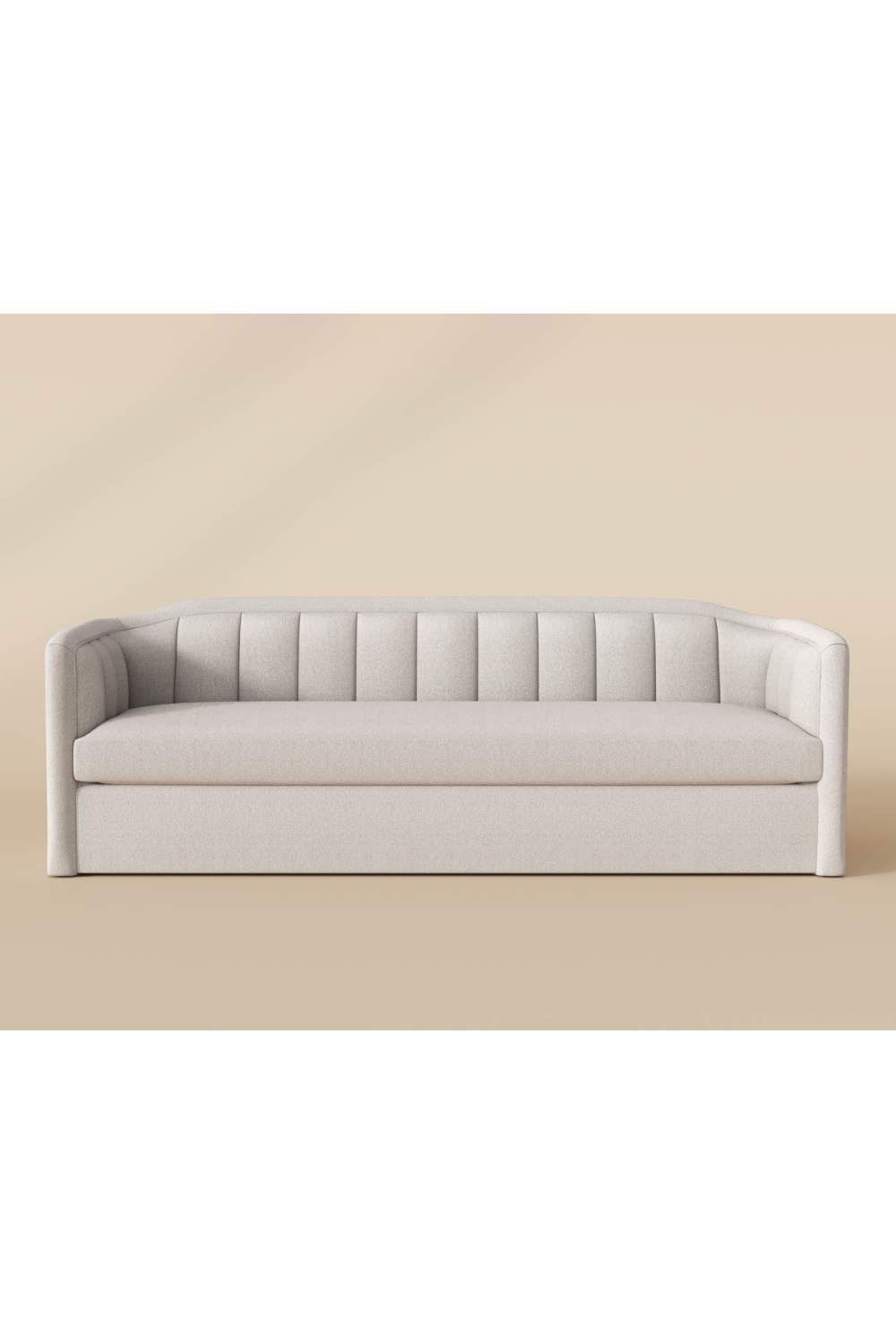 Modern European furniture - Vertical-Tufted Cream Sofa - www.oroa.com