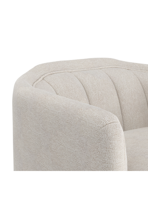   Modern European furniture - Cream Tufted-Back Swivel Armchair - www.oroa.com | Oroa.com