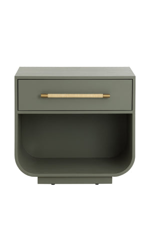 Modern European furniture - Modern Oak Curved Nightstand - www.oroa.com