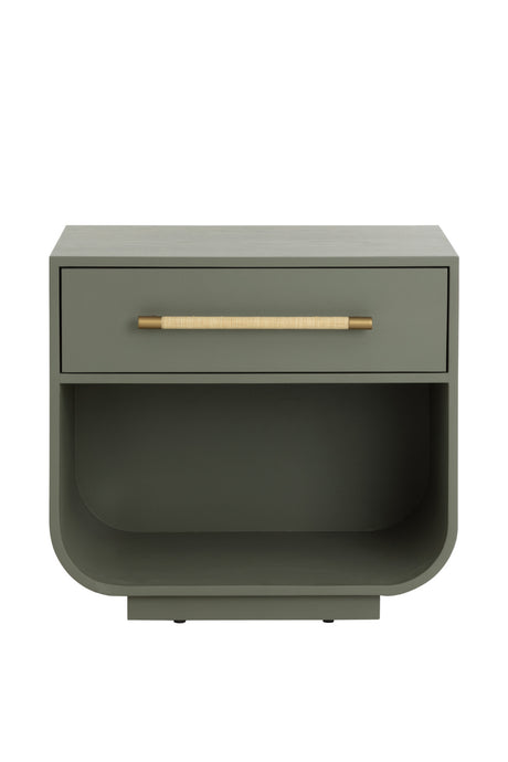 Modern European furniture - Modern Oak Curved Nightstand - www.oroa.com