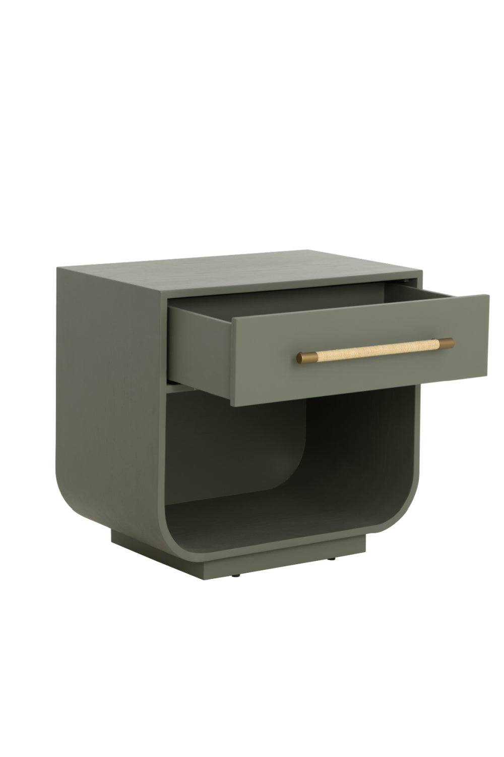 Modern European furniture - Modern Oak Curved Nightstand - www.oroa.com