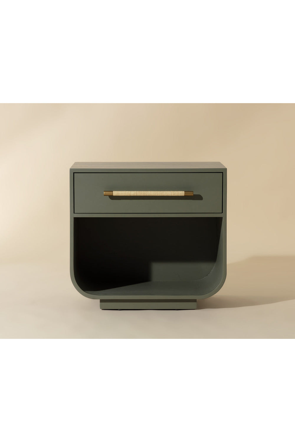 Modern European furniture - Modern Oak Curved Nightstand - www.oroa.com